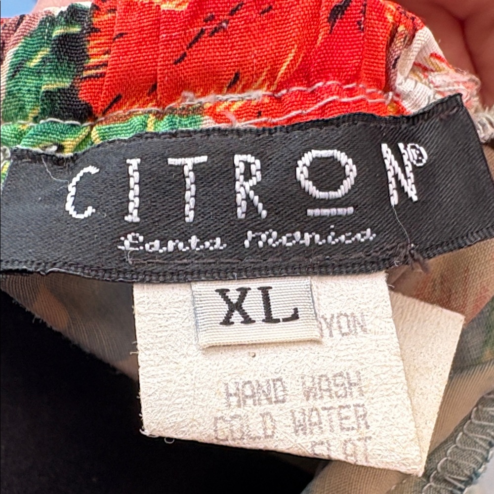 Citron Tropical Floral Maxi Skirt - Picture 2 of 3